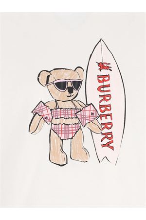 white cotton t-shirt BURBERRY KIDS | 8117541A2014